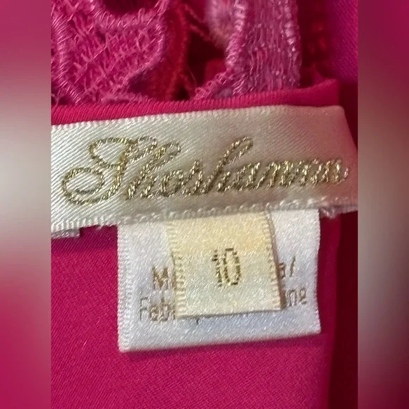 Shoshanna Rachel Floral Lace Midi Dress Magenta Rose cocktail event - Picture 15 of 16